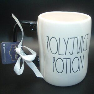 NWT Rae Dunn Harry Potter POLYJUICE POTION Double Sided Mug w/Cauldron on back